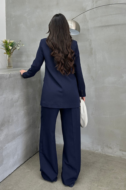 Kadın Blazer Ceket Rahat Kalıp Astarlı Tek Düğmeli Ceket