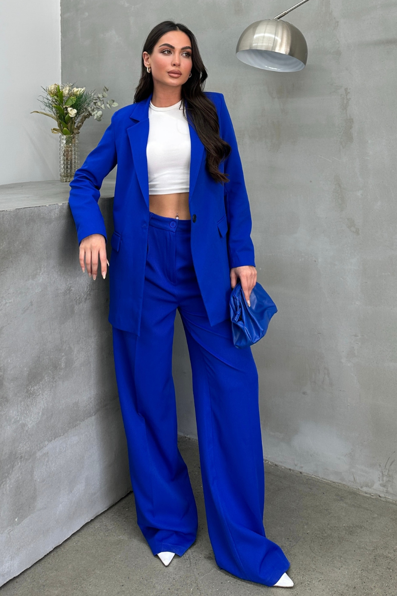 Kadın Blazer Ceket Rahat Kalıp Astarlı Tek Düğmeli Ceket