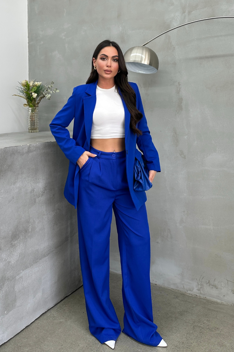 Kadın Blazer Ceket Rahat Kalıp Astarlı Tek Düğmeli Ceket