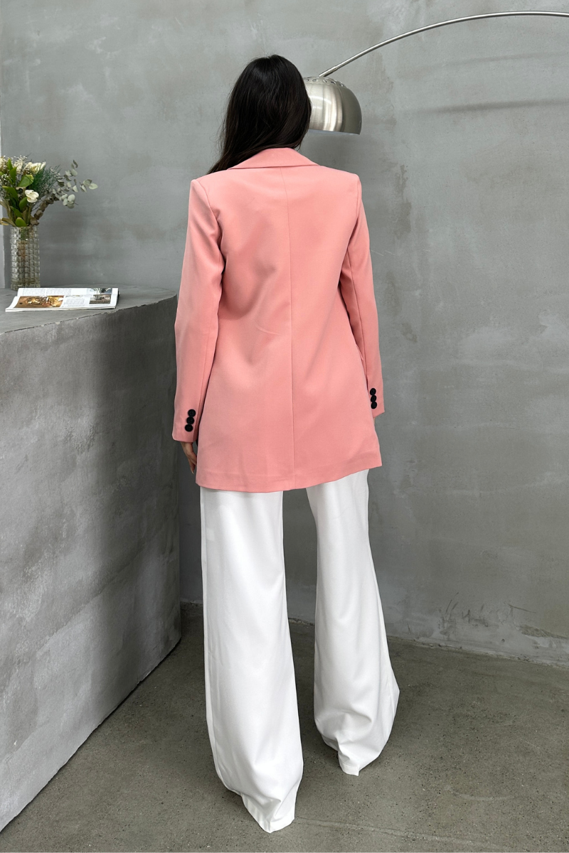 Kadın Blazer Ceket Rahat Kalıp Astarlı Tek Düğmeli Ceket