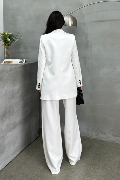 Kadın Blazer Ceket Rahat Kalıp Astarlı Tek Düğmeli Ceket