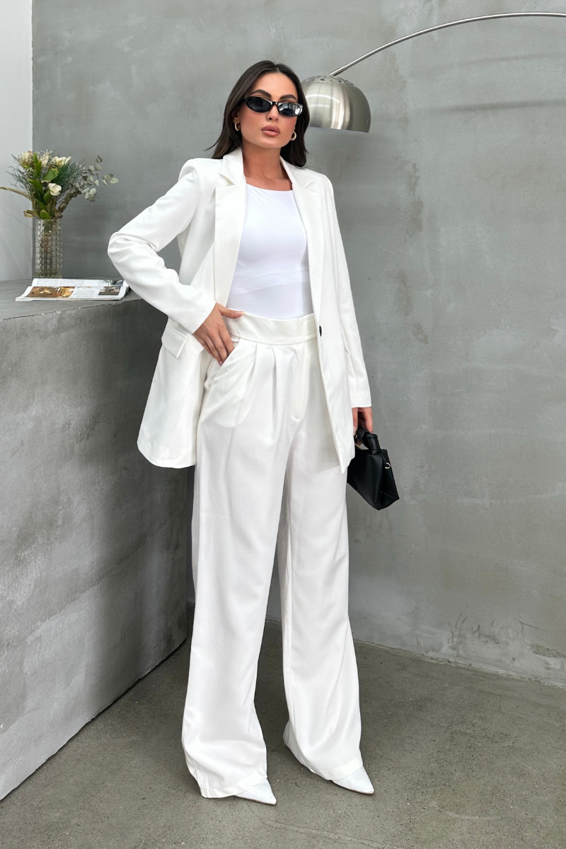 Kadın Blazer Ceket Rahat Kalıp Astarlı Tek Düğmeli Ceket