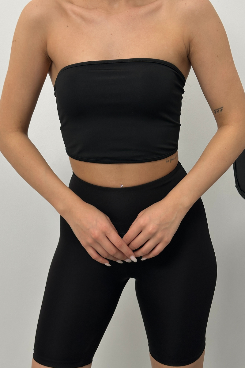 Kadın Crop Top Straplez Basic Sırtı Kopçalı Büstiyer