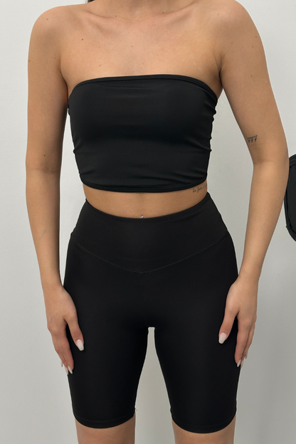Kadın Crop Top Straplez Basic Sırtı Kopçalı Büstiyer