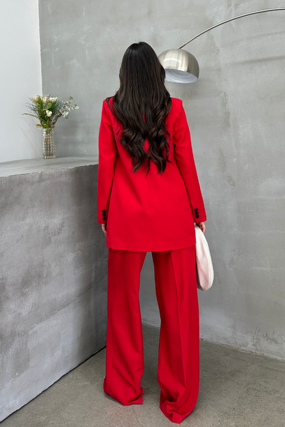 Kadın Blazer Ceket Rahat Kalıp Astarlı Tek Düğmeli Ceket