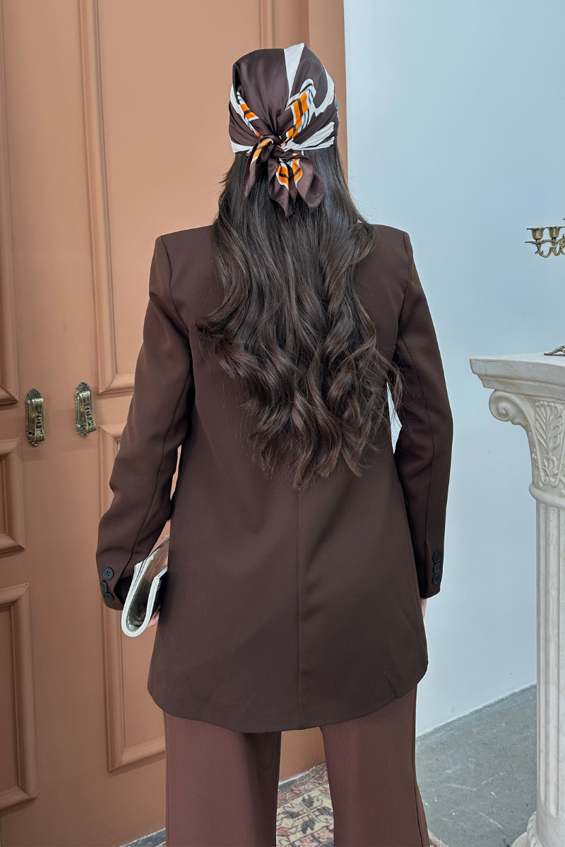 Kadın Blazer Ceket Rahat Kalıp Astarlı Tek Düğmeli Ceket