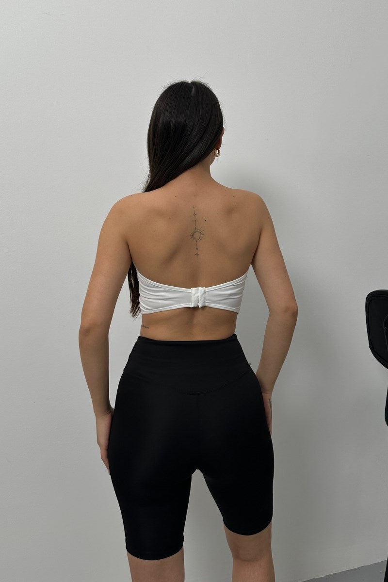 Kadın Crop Top Straplez Basic Sırtı Kopçalı Büstiyer
